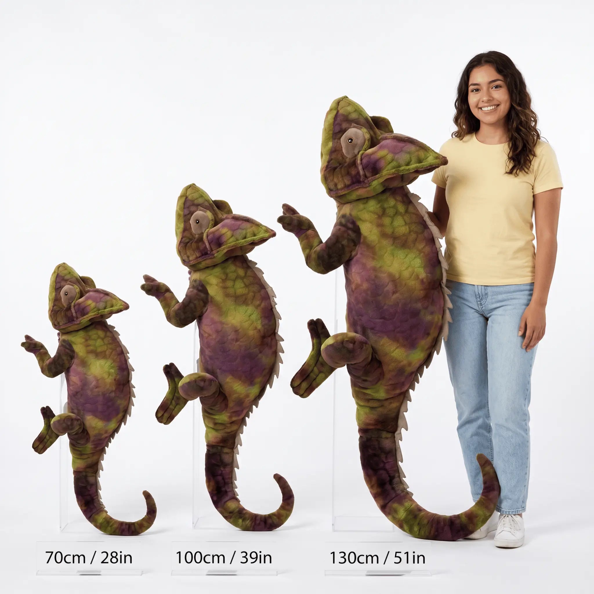 Cammy the Giant Simulation Chameleon Plush