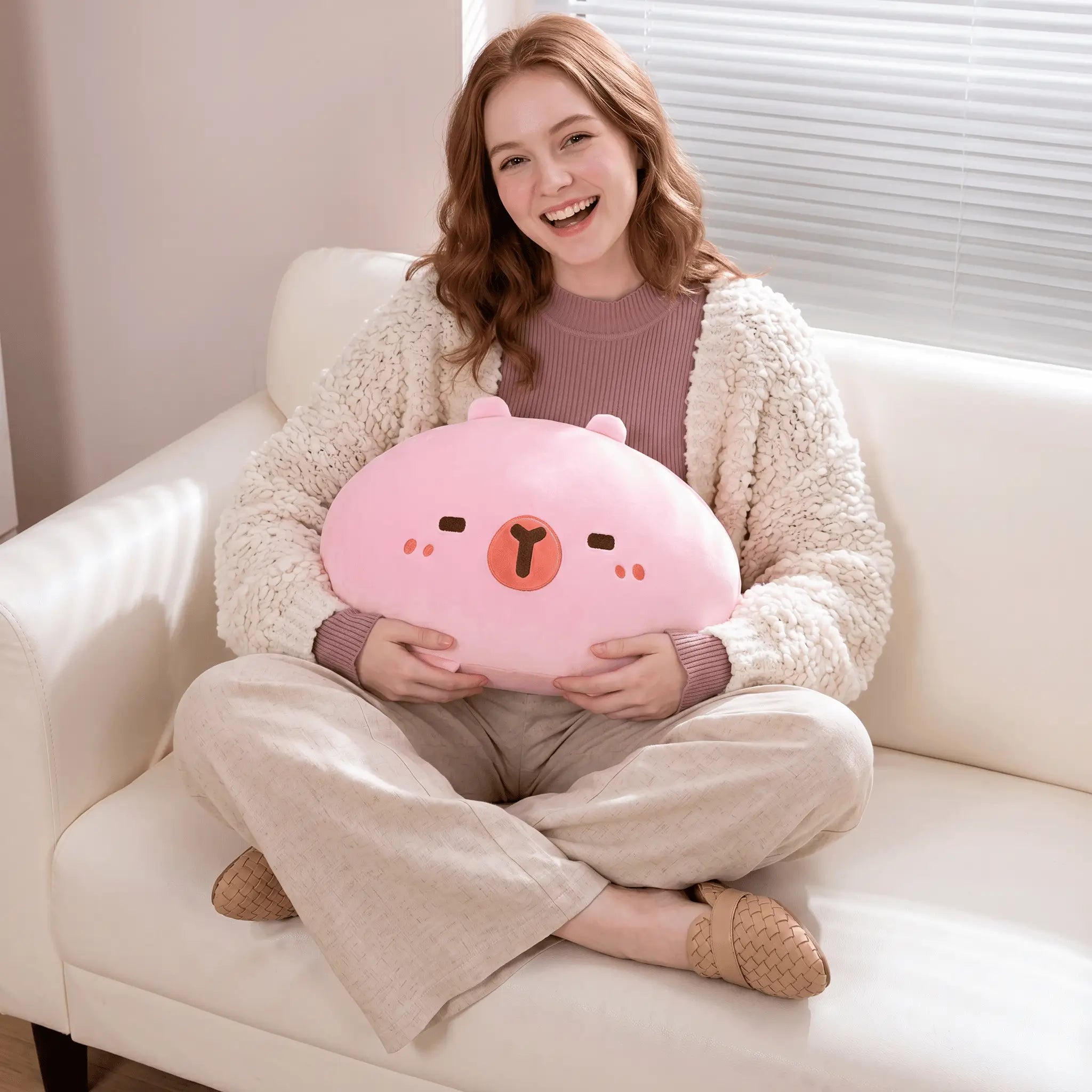 Capy the Kawaii Huggable Capybara Back Support Plush Pillow
