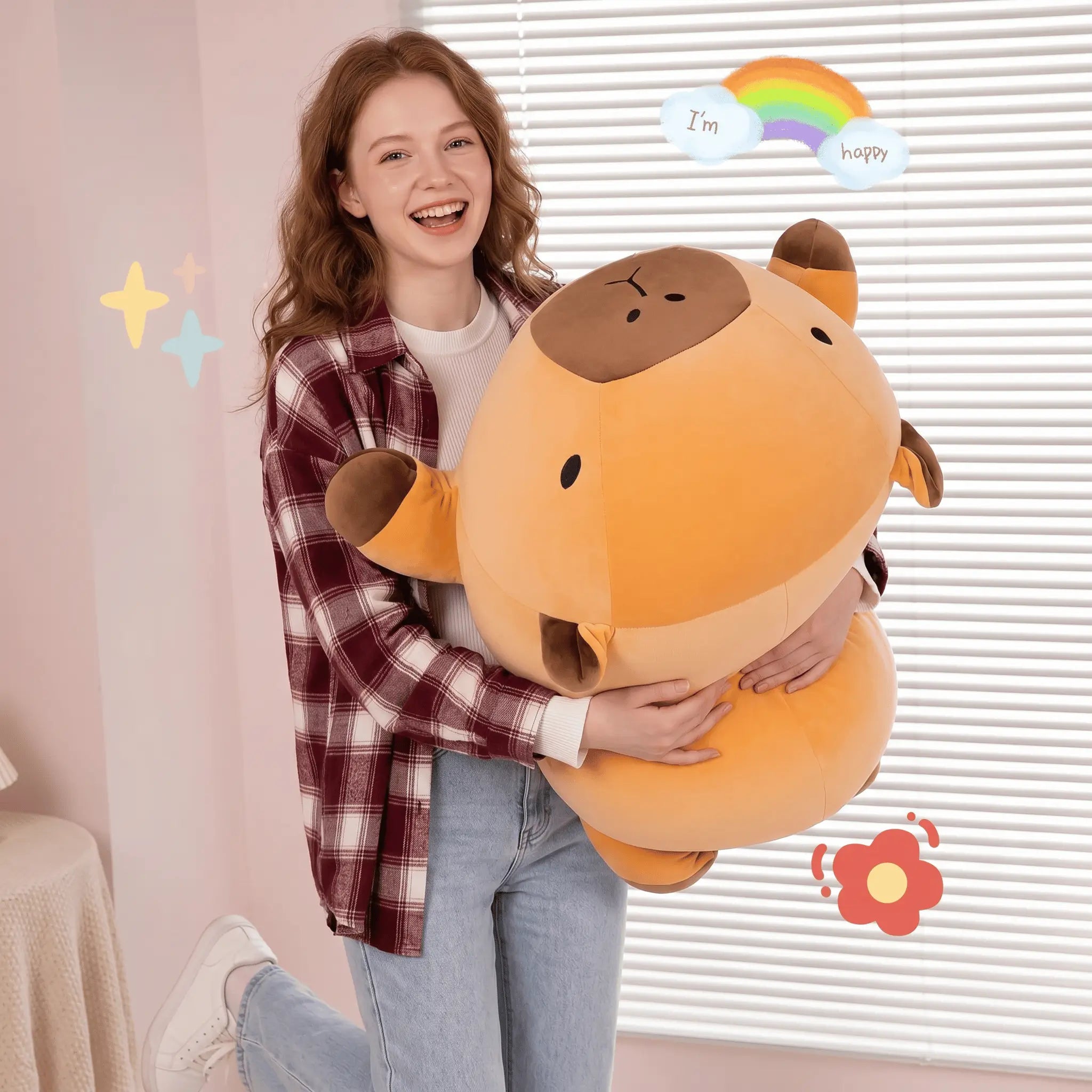 Chonky Capybara Long Bolster Pillow