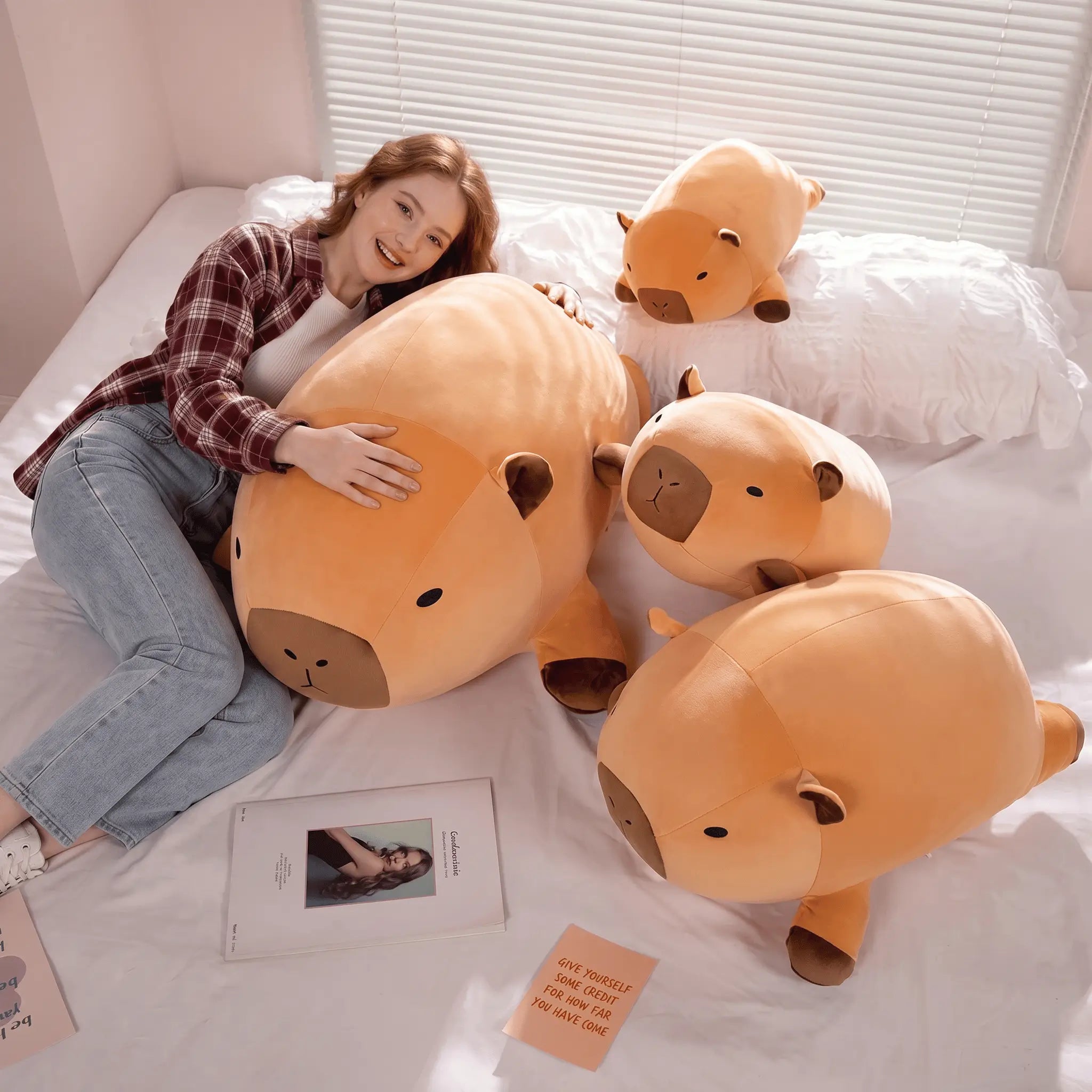 Chonky Capybara Long Bolster Pillow
