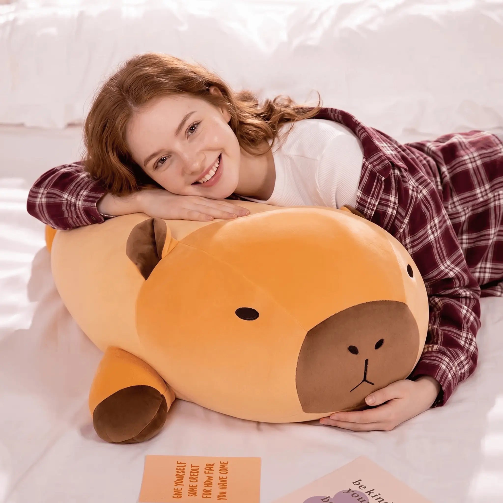 Chonky Capybara Long Bolster Pillow