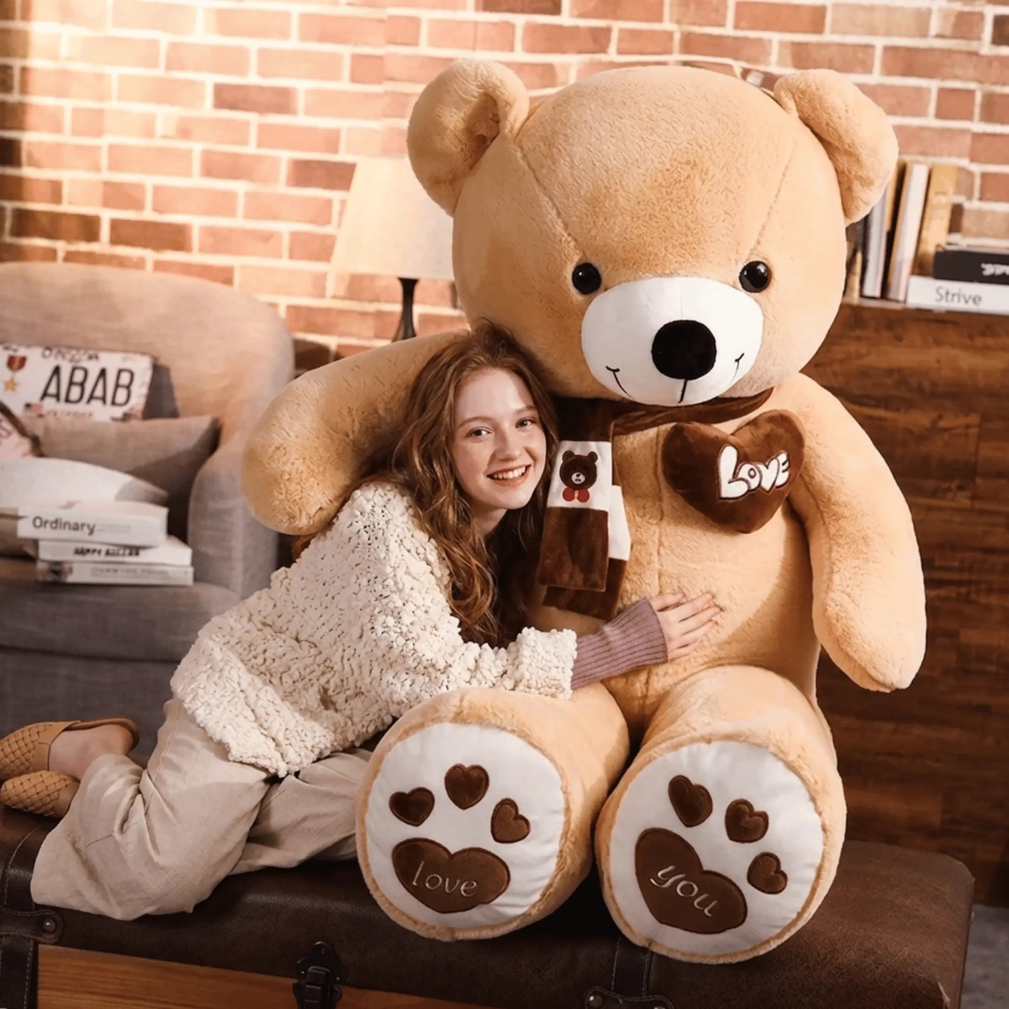 Cozy Bear with Scarf Snuggle Plush