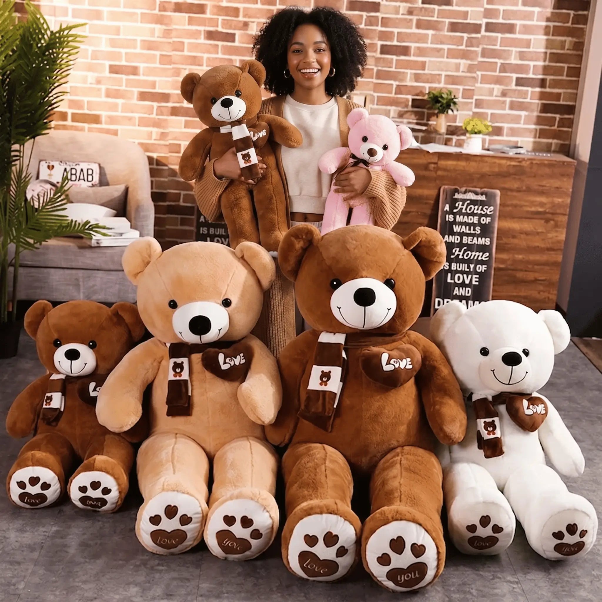 Cozy Bear with Scarf Snuggle Plush