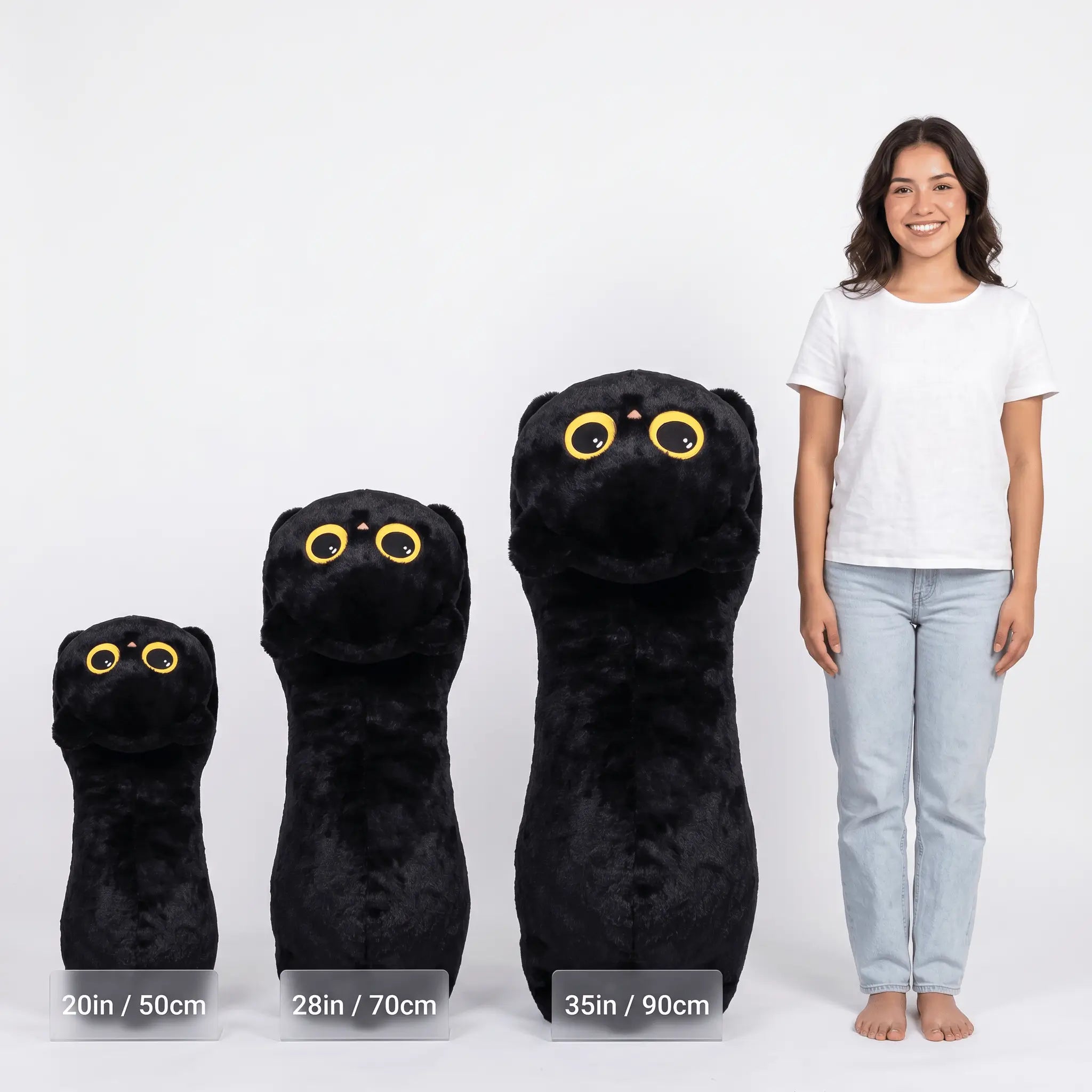 Cozy Lying Black Cat Snuggle Pillow