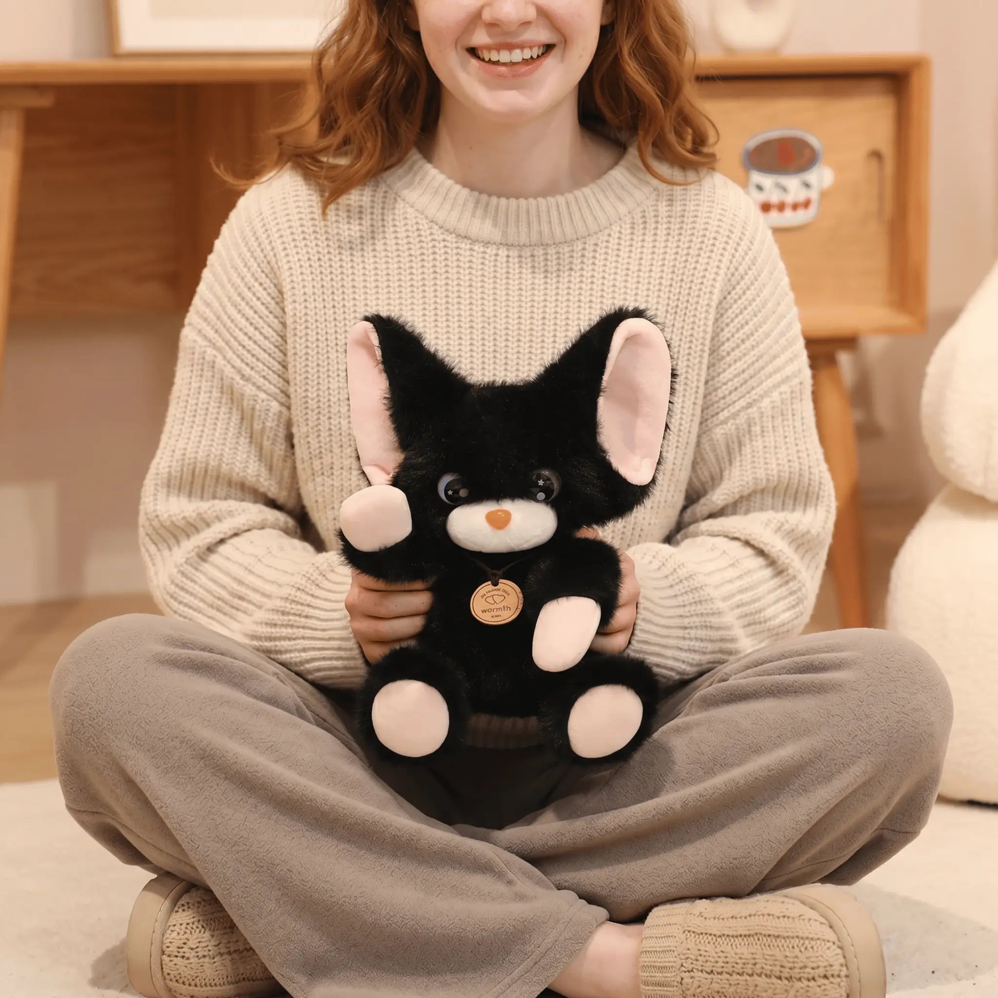 Devon the Kawaii Devon Rex Cat Snuggle Plush Pillow