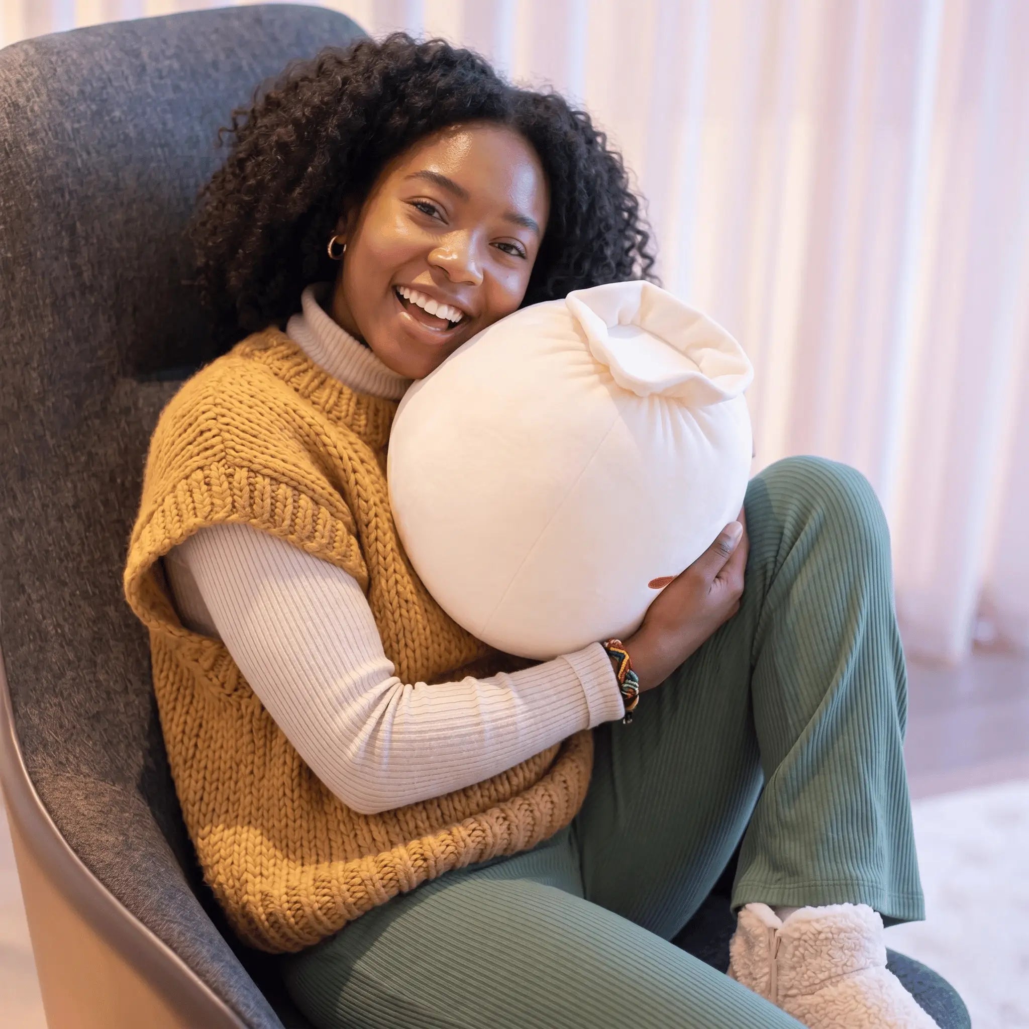 Dimsum the Kawaii Dumpling Bun Plush Pillow