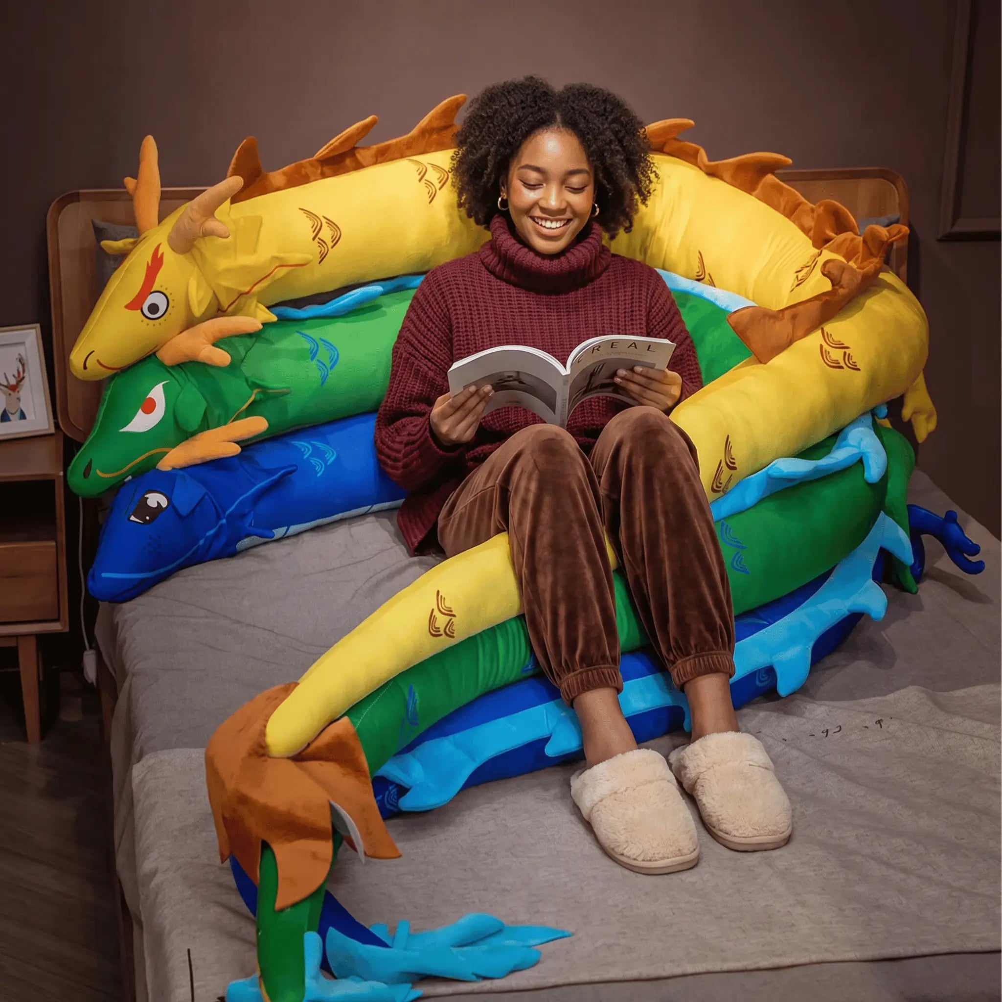 Drake the Giant Long Dragon Snuggle Plush