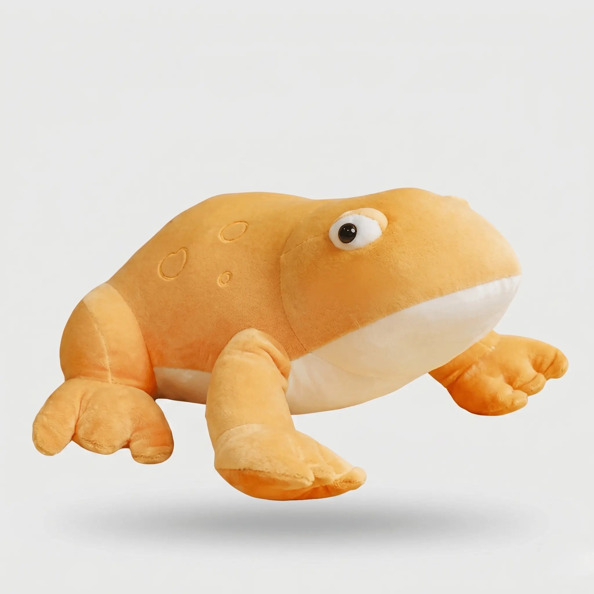 Chonky Big-Eyed Kawaii Frog Snuggle Throw Pillow