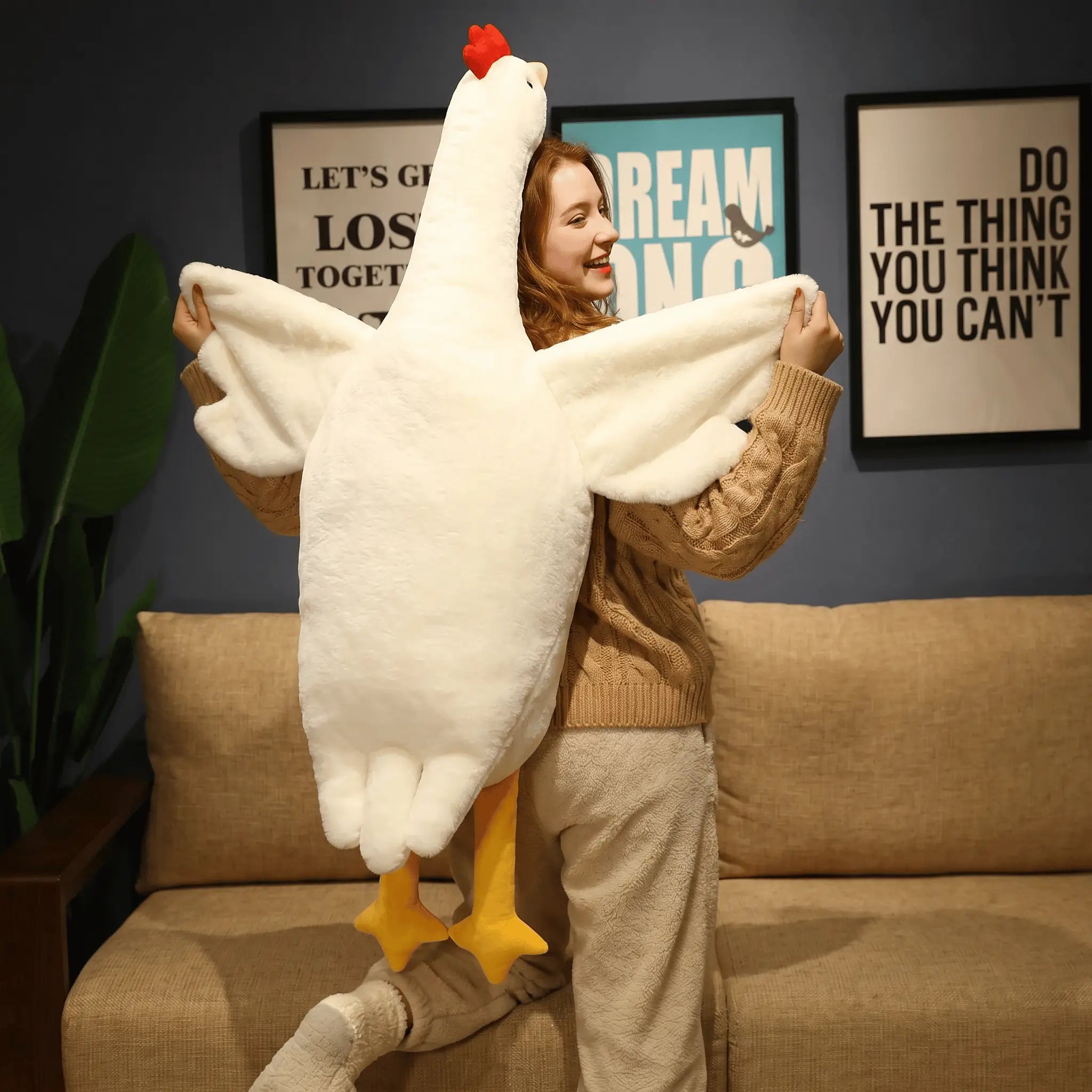 Graceful Sleeping Swan Kawaii Snuggle Plushie