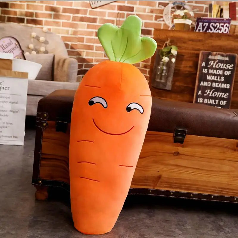 Crunchy the Squishy Carrot Plush Pillow