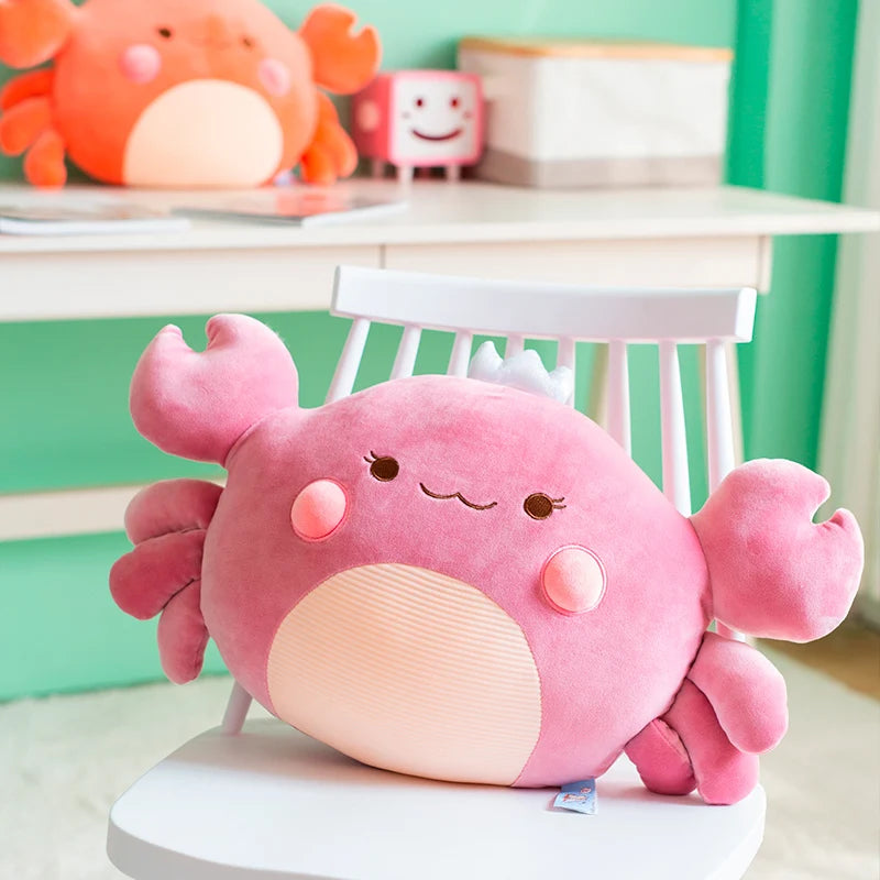 Clawdia the Chonky Kawaii Crab Snuggle Plushie