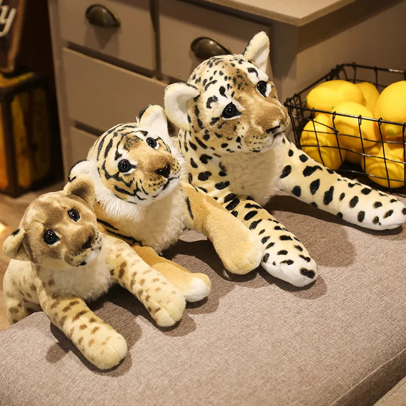 Lifelike Leopard Lion Tiger Wild Animal Plush Plushie