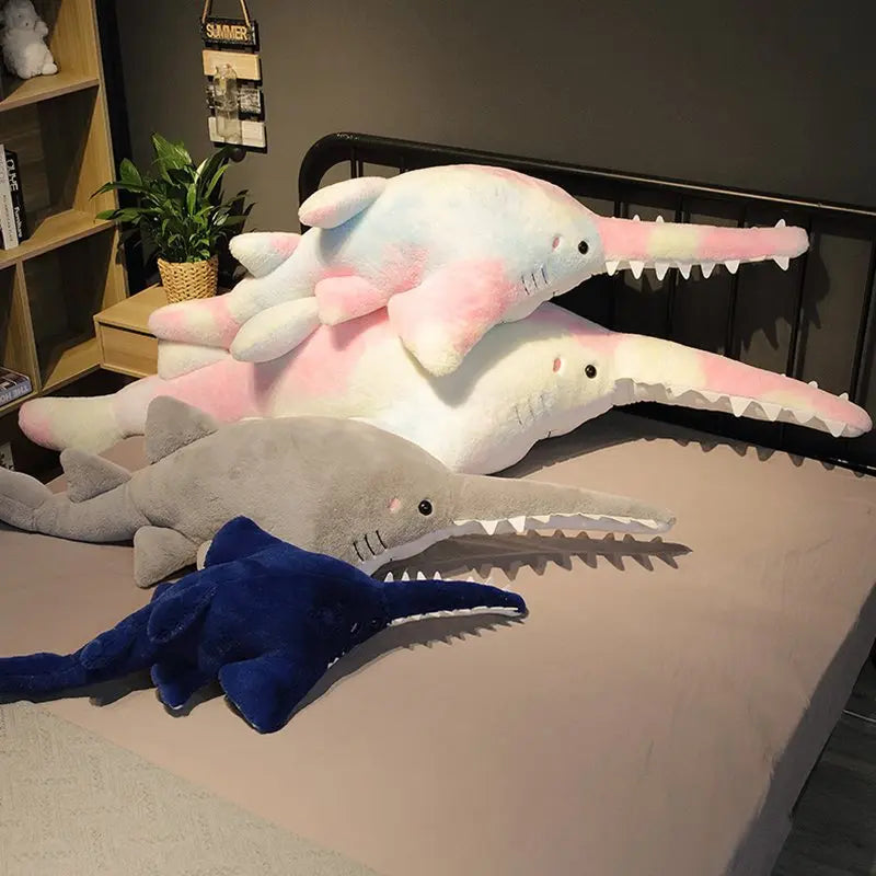 Chompy the Giant Long-Mouth Kawaii Shark Snuggle Plushie