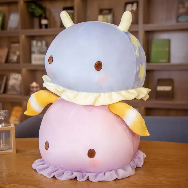 Moo the Kawaii Colorful Cowfish Manatee Round Plushie