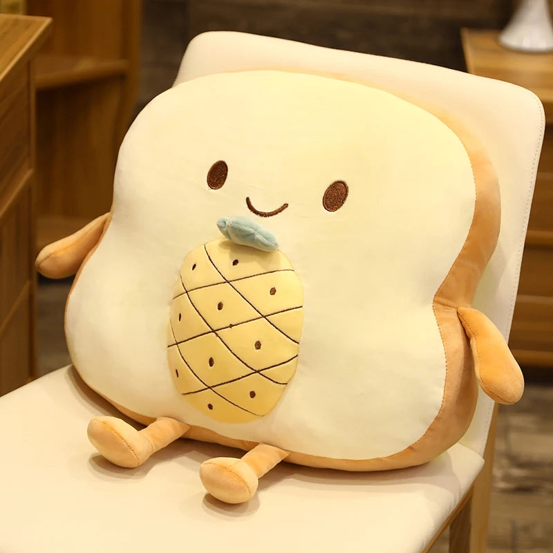 Toasty the Fruit Animal Smile Bread Legs Plush Pillow