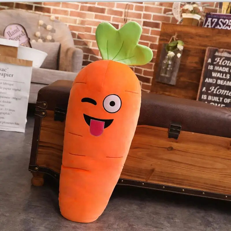 Crunchy the Squishy Carrot Plush Pillow