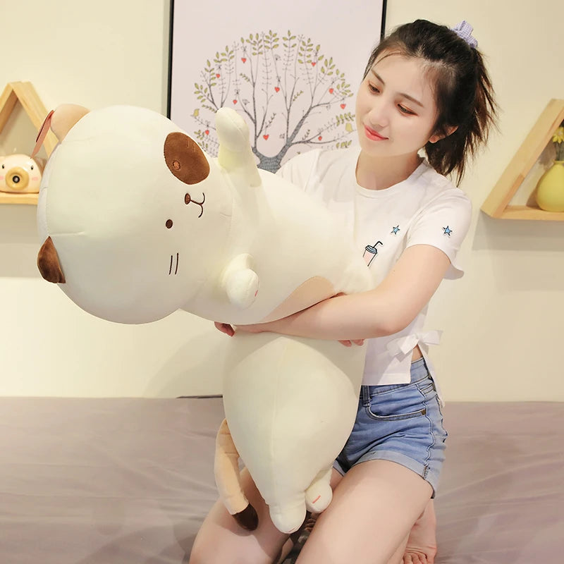 Noodle the Drowsy Long Cat Plush Pillow