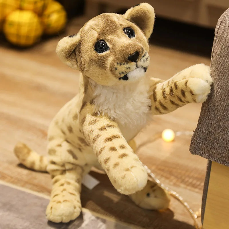 Lifelike Leopard Lion Tiger Wild Animal Plush Plushie