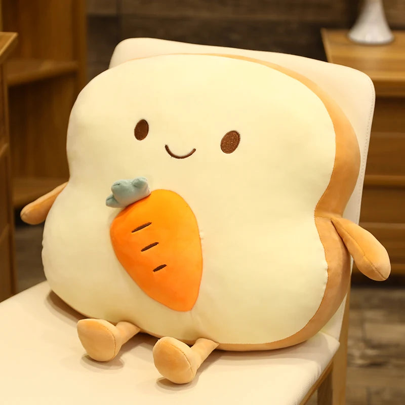 Toasty the Fruit Animal Smile Bread Legs Plush Pillow