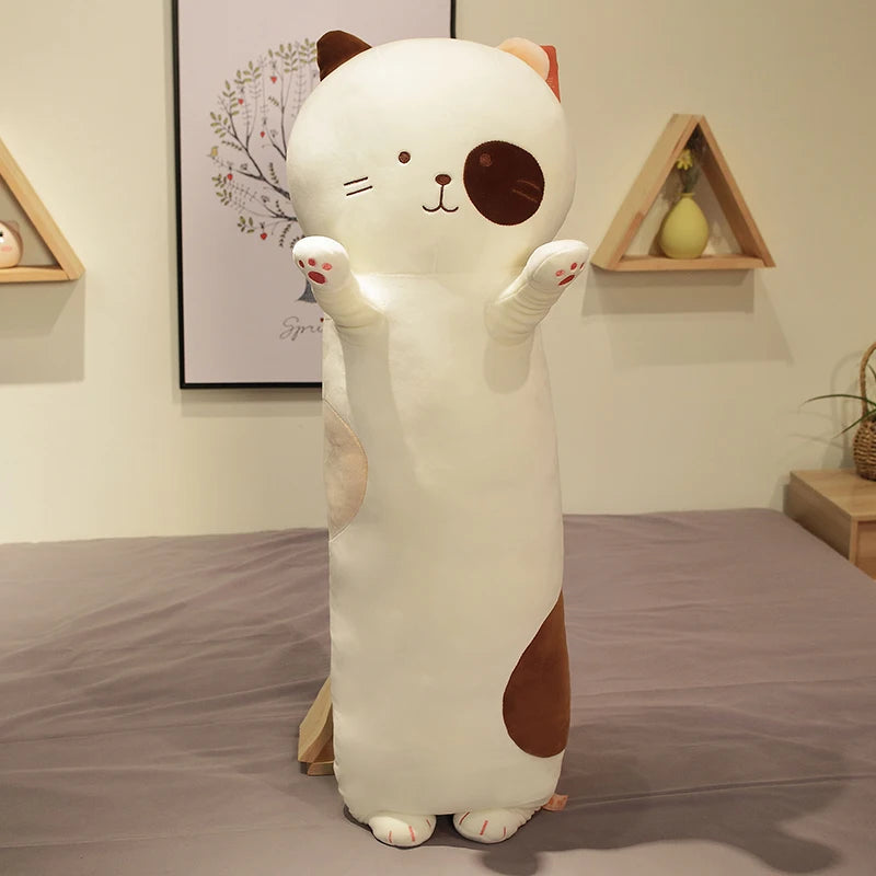 Noodle the Drowsy Long Cat Plush Pillow