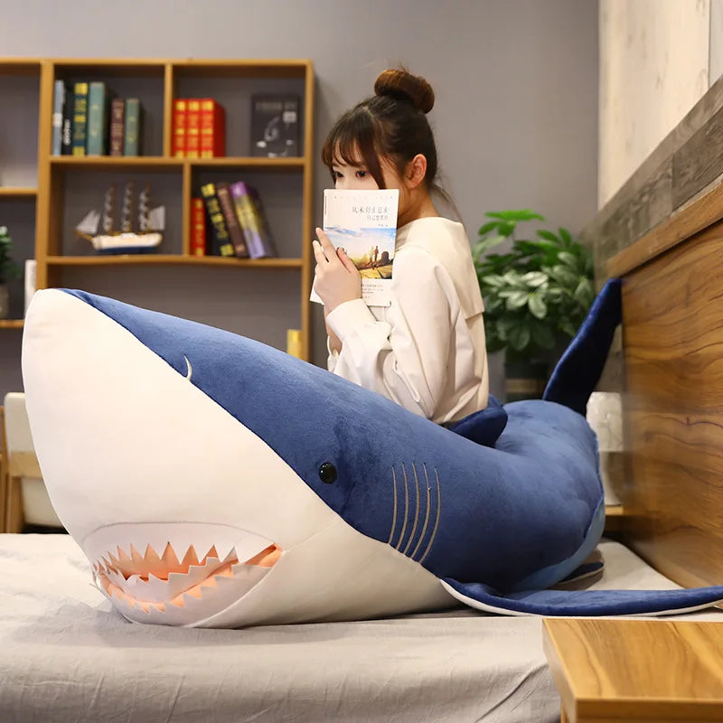 Finn the Chonky Sleeping Shark Snuggle Pillow