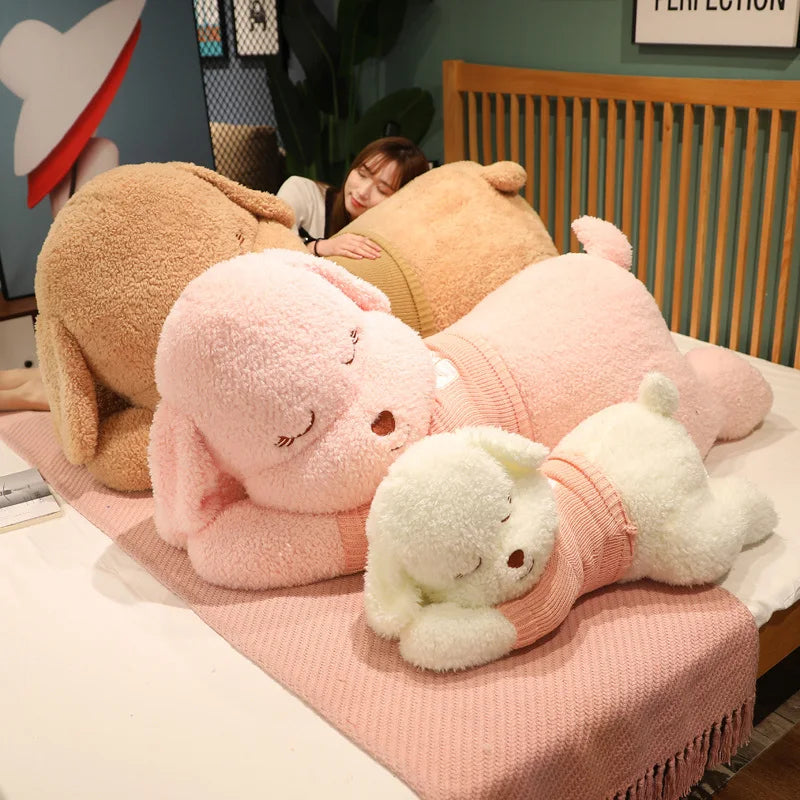 Sweater the Kawaii Sleeping Puppy Dog Plush Pillow
