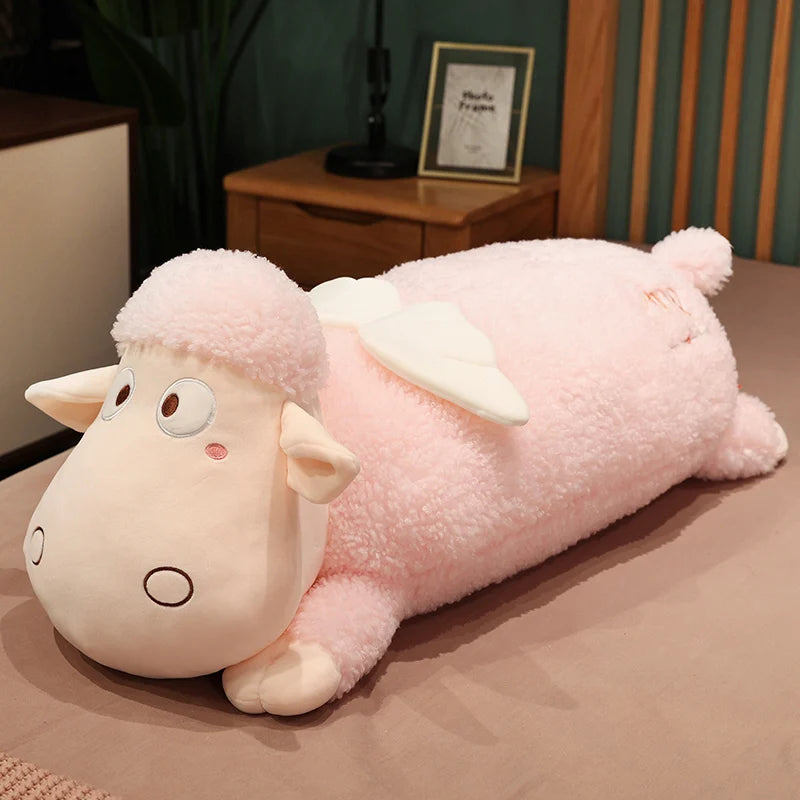 Woolly the Kawaii Long Sleeping Sheep Plush Pillow