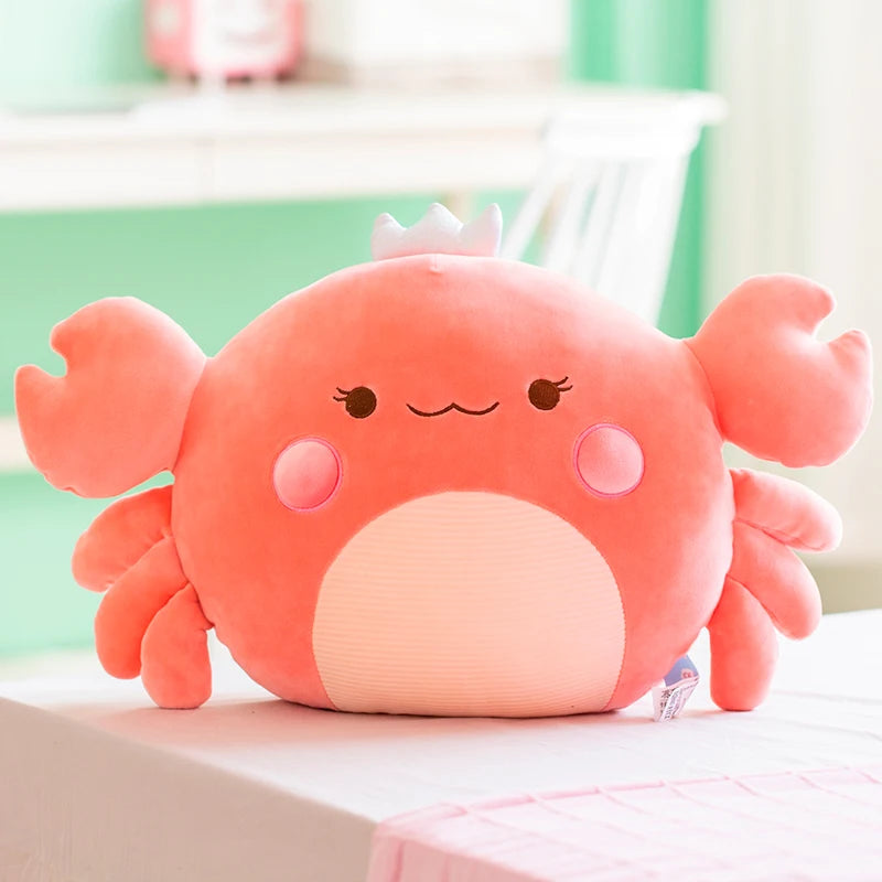 Clawdia the Chonky Kawaii Crab Snuggle Plushie