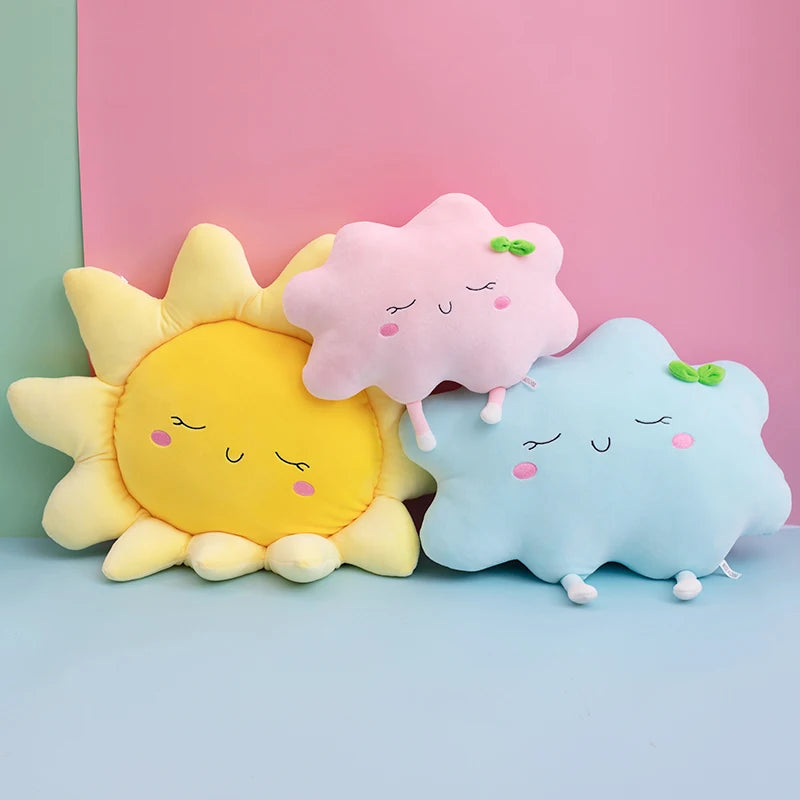 Sunny the Squishy Sun Cloud Plush Car Pillow