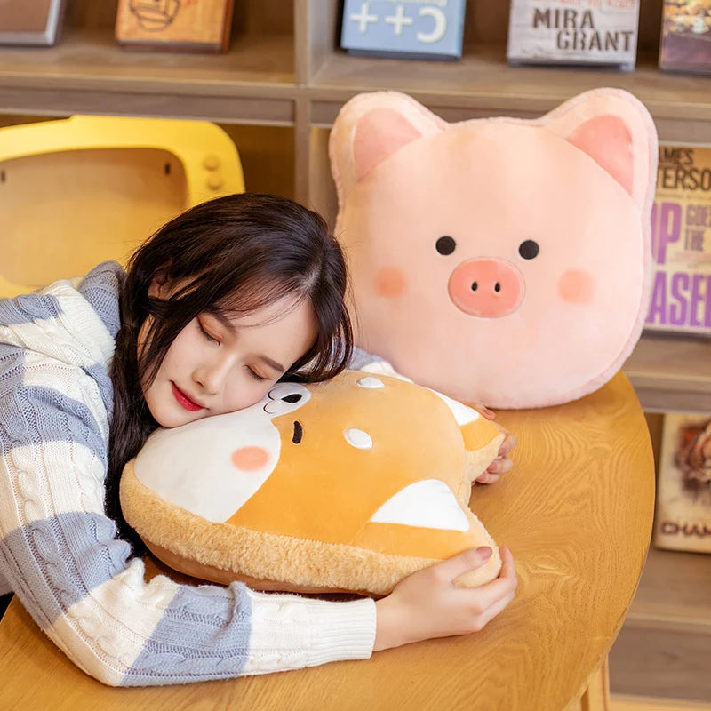 Kawaii Shiba Inu Husky Cat Pig Sofa Snuggle Plush Pillow