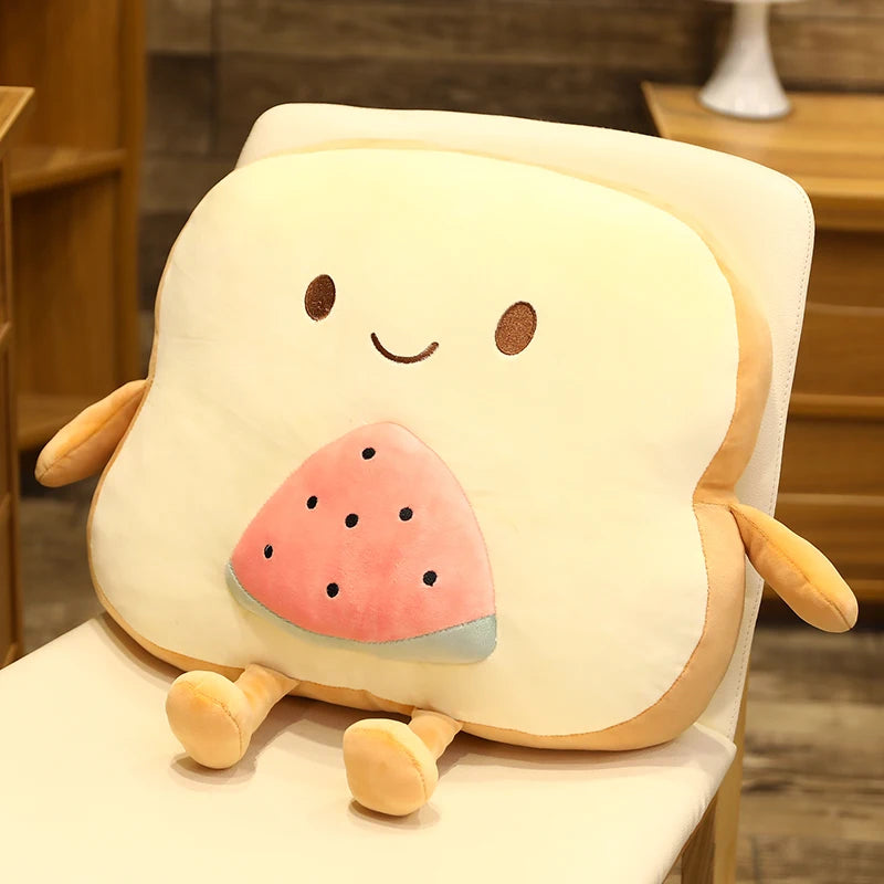 Toasty the Fruit Animal Smile Bread Legs Plush Pillow