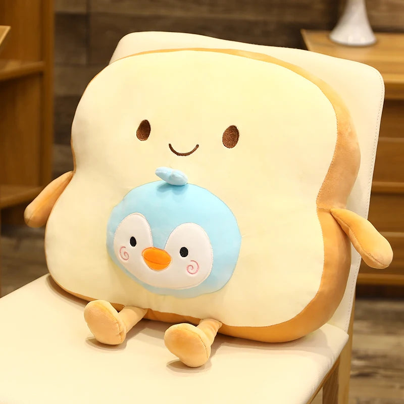 Toasty the Fruit Animal Smile Bread Legs Plush Pillow