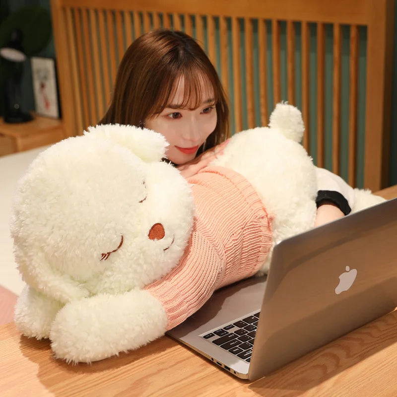 Sweater the Kawaii Sleeping Puppy Dog Plush Pillow