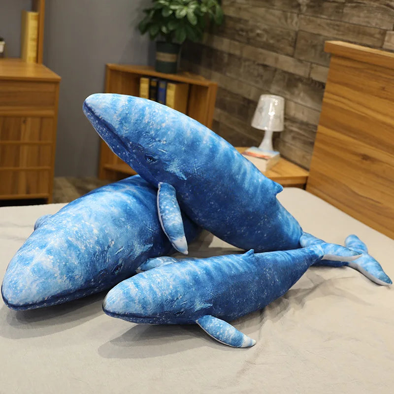 Bubbles the Giant Kawaii Blue Whale Snuggle Plushie