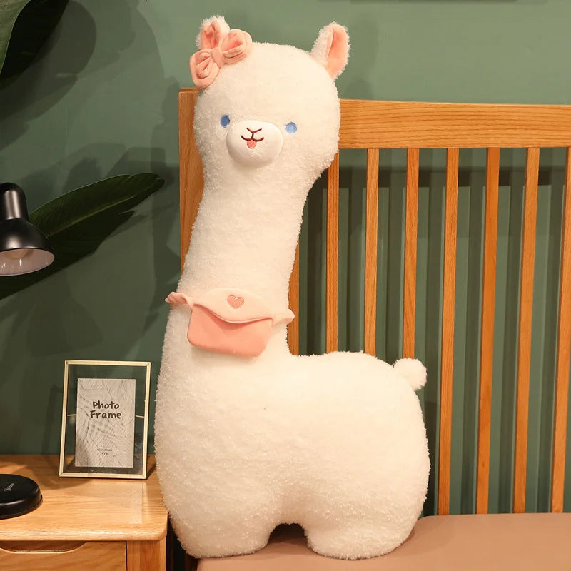 Fluffy Kawaii Alpaca Llama Sheep Snuggle Plush Pillow