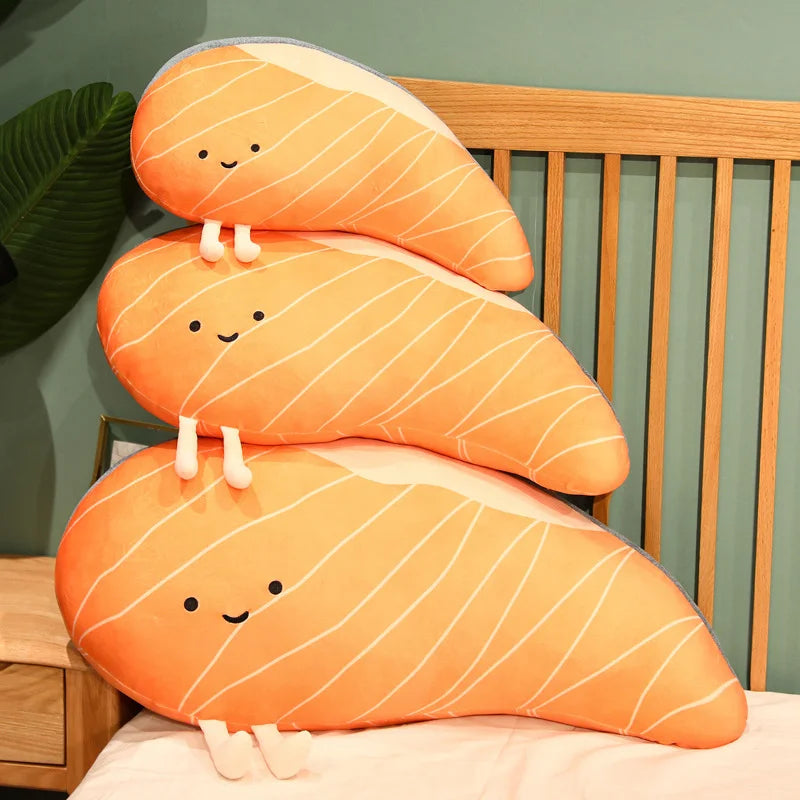 Sashimi the Squishy Salmon Fillet Plush Pillow