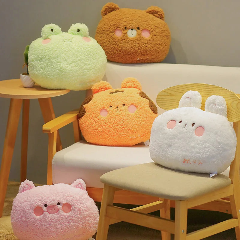 Cozy Kawaii Bear Rabbit Frog Pig Sofa Cushion Plush