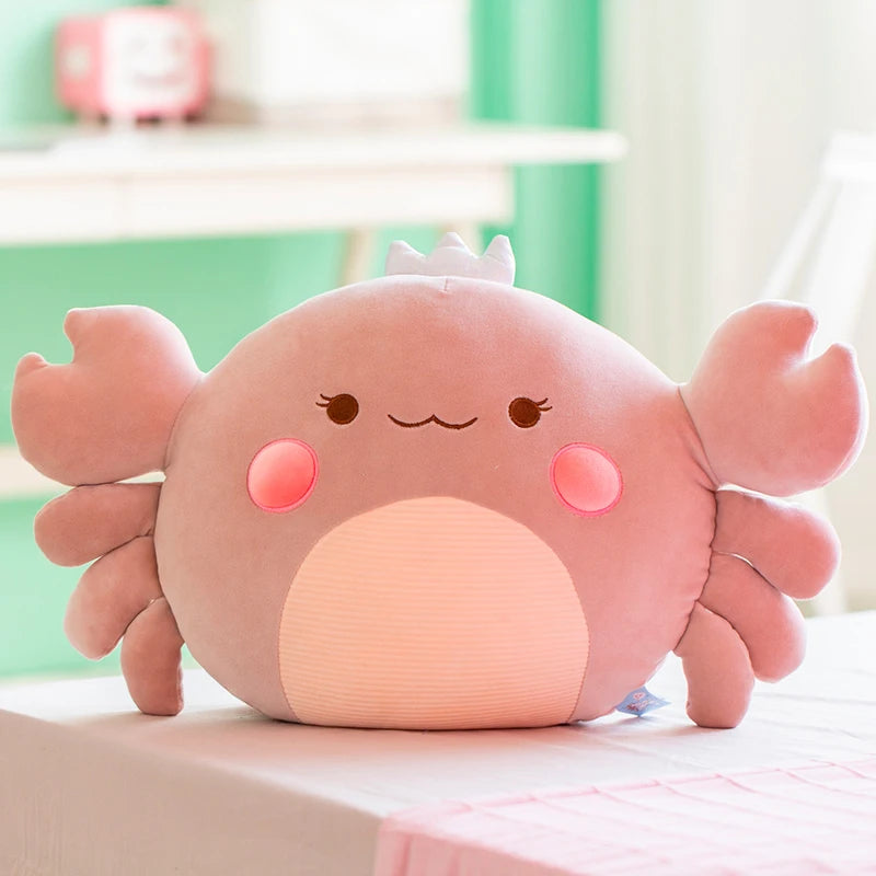 Clawdia the Chonky Kawaii Crab Snuggle Plushie
