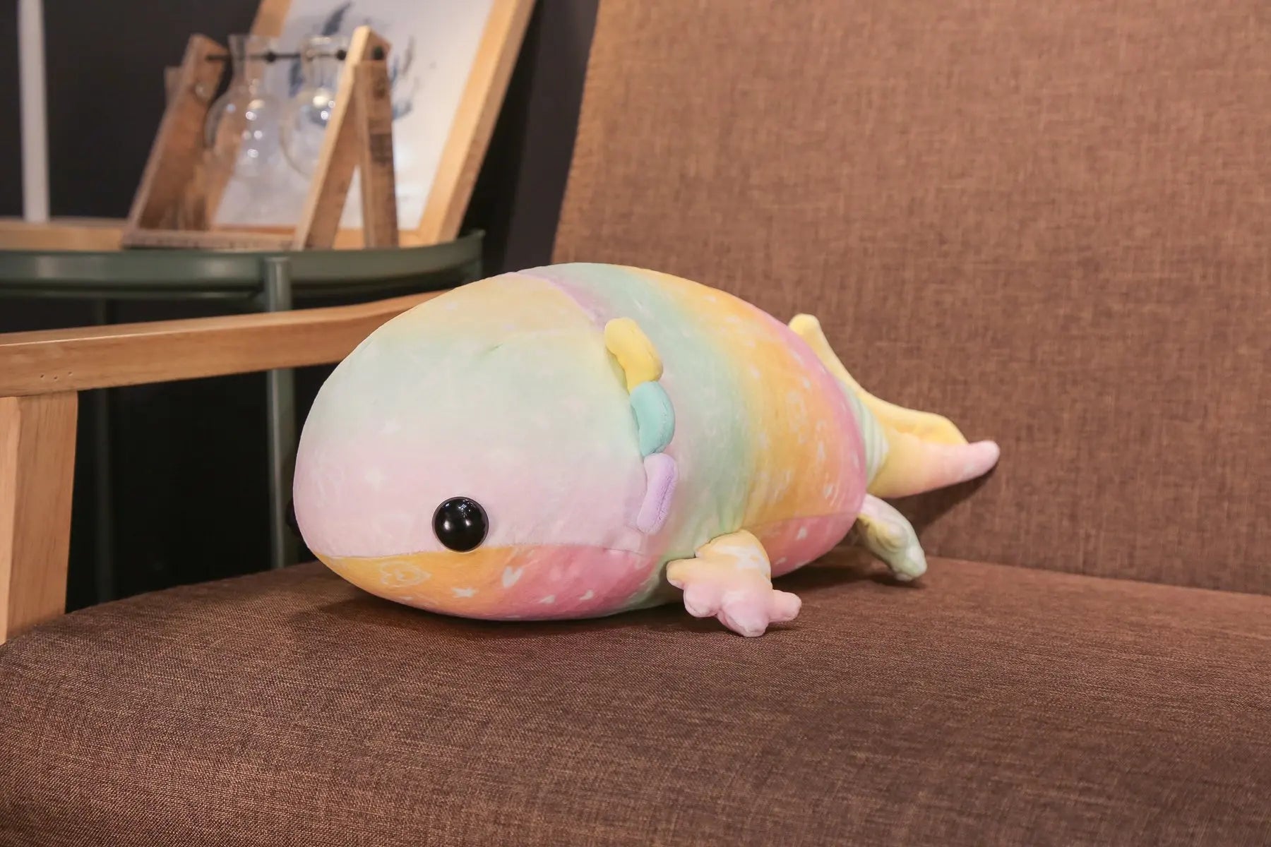 Rainbow the Colorful Giant Salamander Dino Fish Plushie