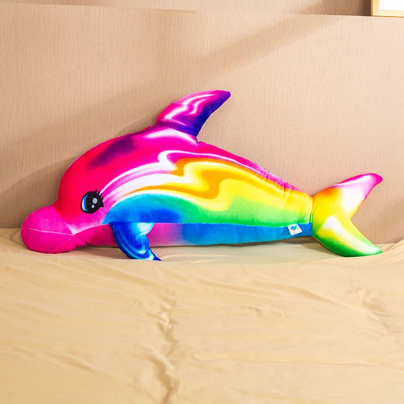 Dolphy the Kawaii Colorful Rainbow Dolphin Plushie