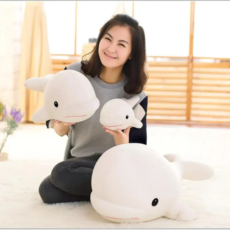 Chompy the Kawaii Funny White Shark Reading Pillow