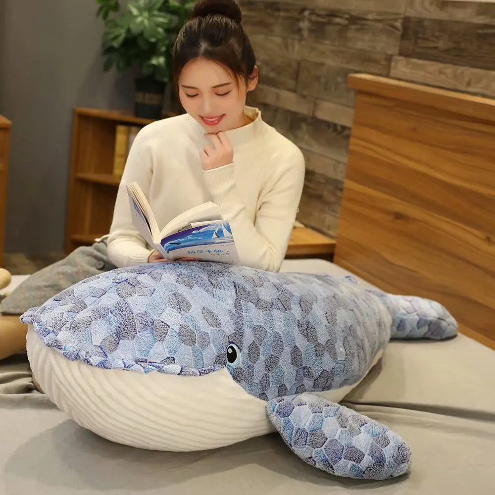 Wavy the Giant Huggable Whale Plush Pillow