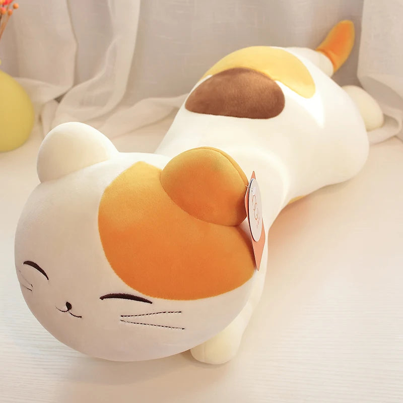 Mochi the Kawaii Sleeping Cat Cartoon Plush Pillow
