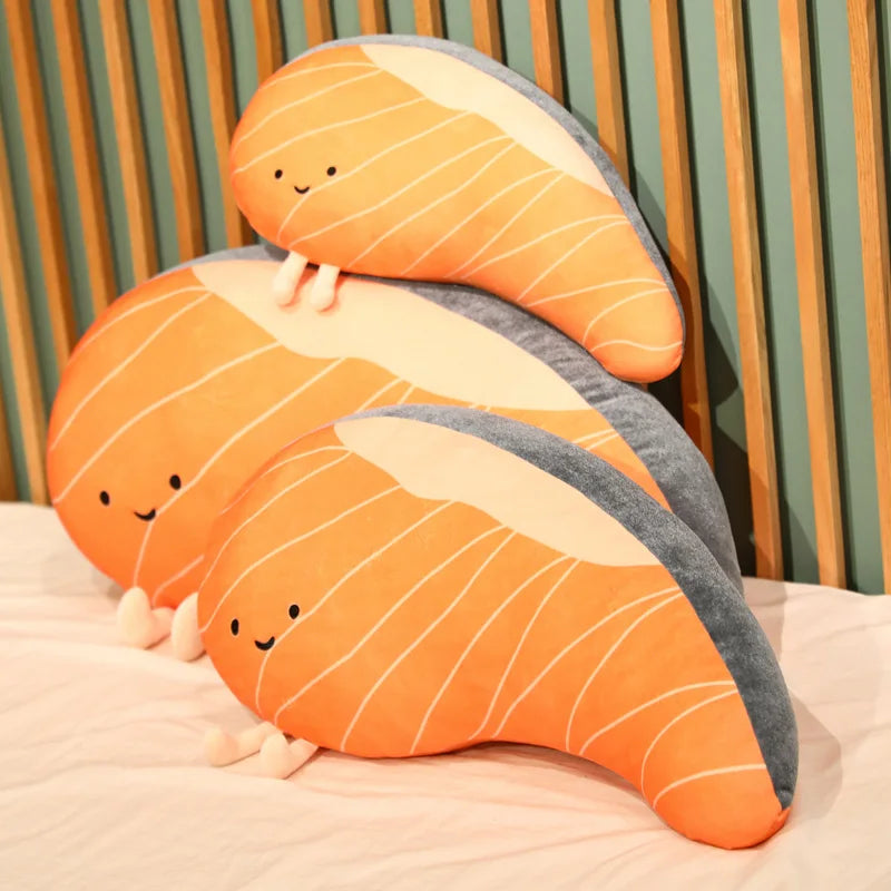 Sashimi the Squishy Salmon Fillet Plush Pillow