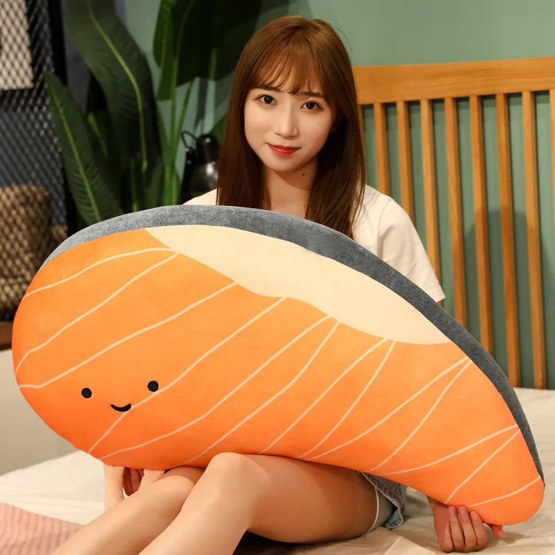 Sashimi the Squishy Salmon Fillet Plush Pillow