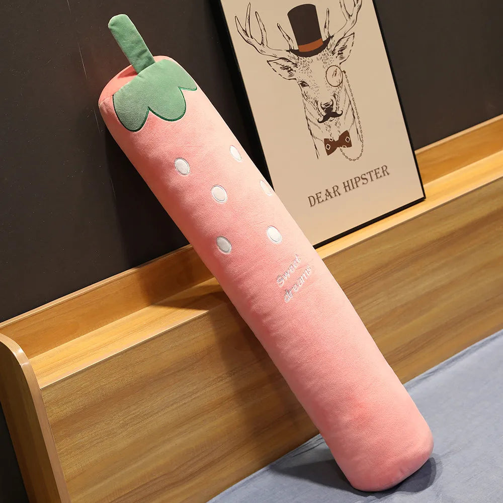 Strawberry the Kawaii Long Fruit Bed Pillow Plush