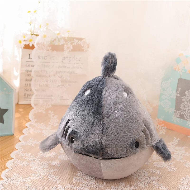 Finn the Fat Shark Whale Hug Fish Plush Pillow