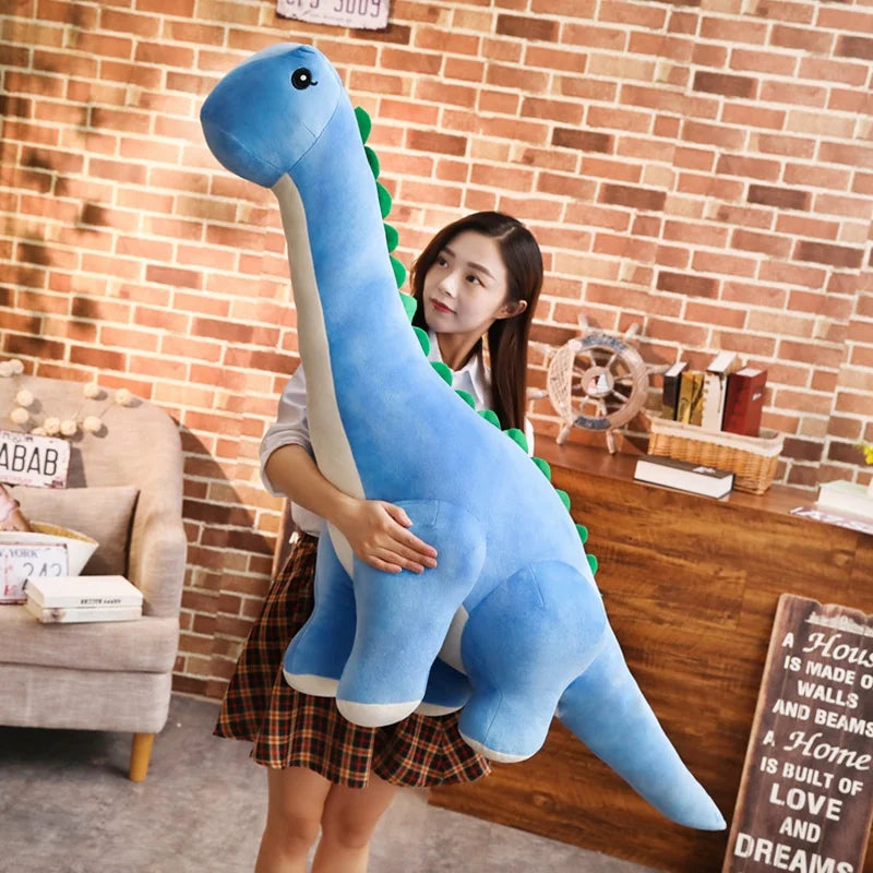 Stretchy the Kawaii Colorful Tanystropheus Dino Snuggle Plushie