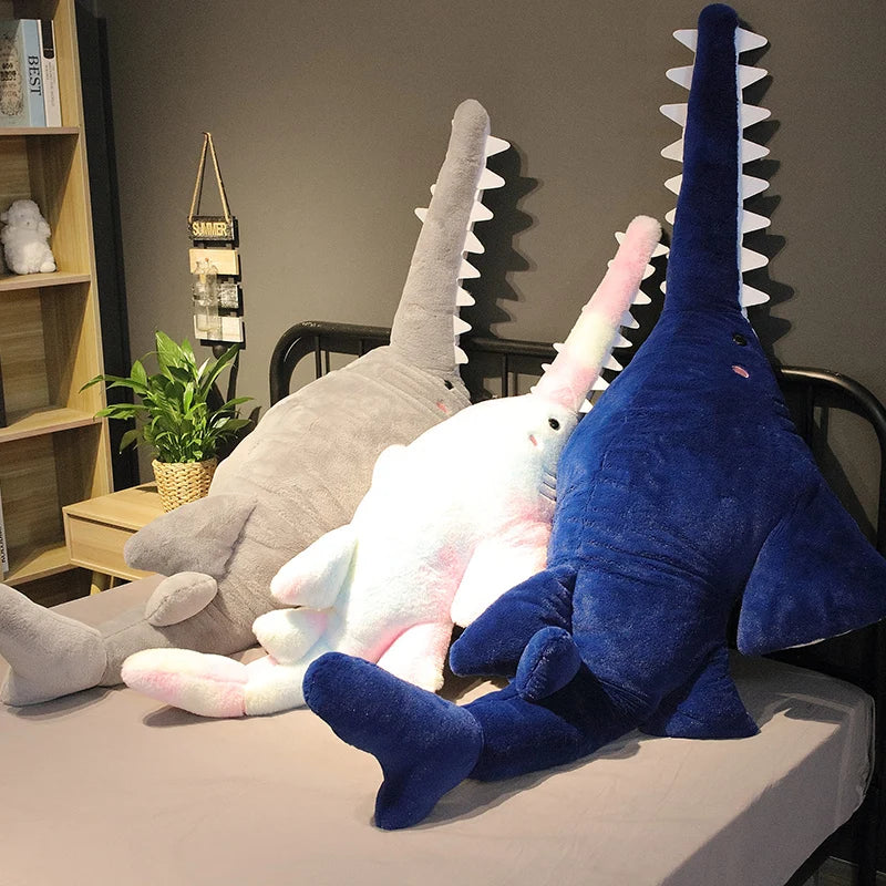 Chompy the Giant Long-Mouth Kawaii Shark Snuggle Plushie