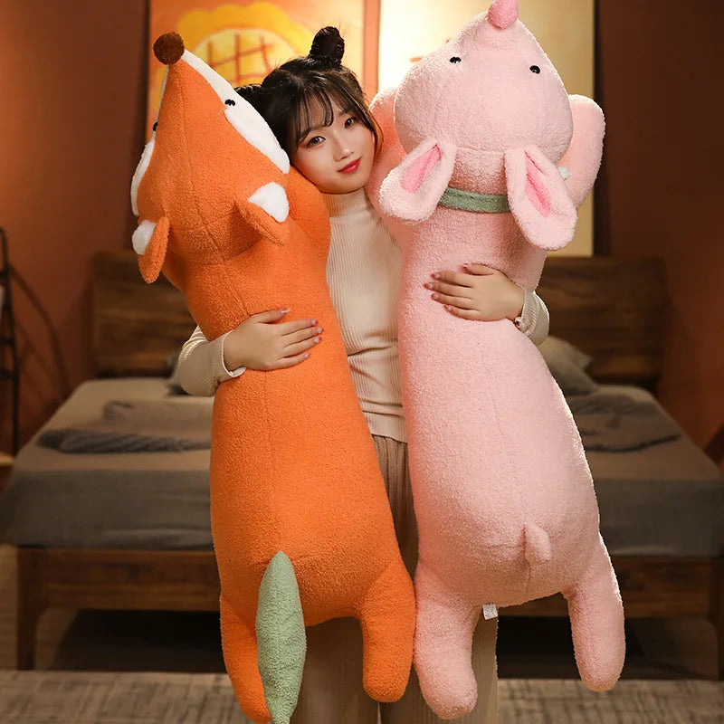 Drago the Kawaii Long Fox Shark Bear Dino Snuggle Plush Pillow
